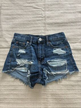 Aeropostale Distressed Dark Blue Denim Women’s Shorts